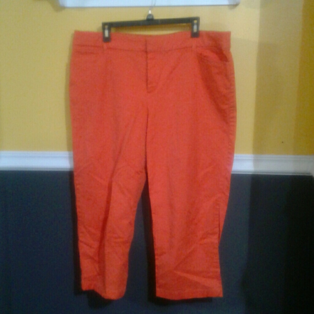 Coral color dress capri by Jessica mclintock